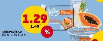 PENNY Welless Pane Proteico 250 g offerta