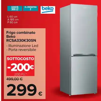 Carrefour Beko Frigo Combinato RCSA330K30SN offerta