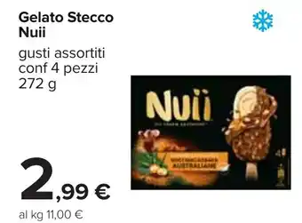 Carrefour Nuii Gelato Stecco gusti assortiti conf 4 pezzi 272 g offerta