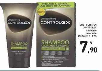Spazio Conad Just for men controlgx shampoo colorante graduale 118 ml offerta
