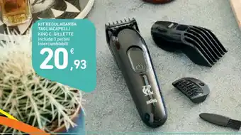 Spazio Conad Kit regolabarba tagliacapelli king c. gillette gillette offerta