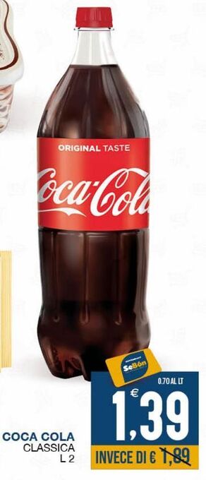 SeBón Supermercati Coca-cola classica l 2 offerta