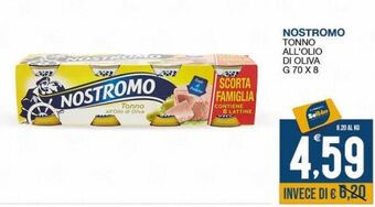 SeBón Supermercati Nostromo tonno all'olio di oliva offerta