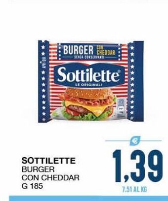 SeBón Supermercati Sottilette burger con cheddar offerta