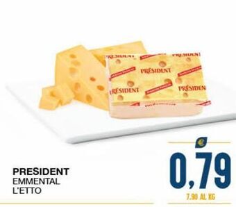 SeBón Supermercati Président emmental l'etto offerta