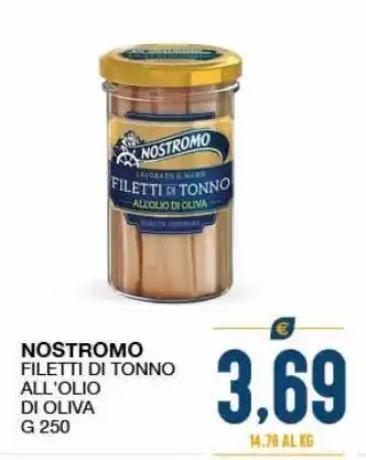 SeBón Supermercati Nostromo filetti di tonno all'olio di oliva offerta