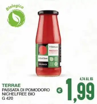 SeBón Supermercati Terrae passata di pomodoro nichelfree bio offerta