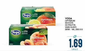 SeBón Supermercati Yoga optimum succhi di frutta vari gusti offerta
