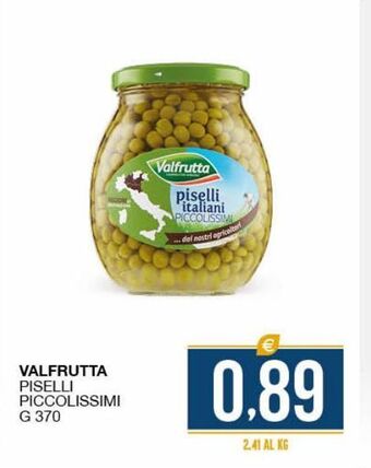 SeBón Supermercati Valfrutta piselli piccolissimi offerta