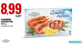 Eurospin Ondina Gamberi Argentini 800 g offerta
