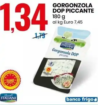 Eurospin Pascoli Italiani Gorgonzola DOP Piccante 180 g offerta