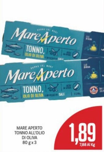 Supermercati Piccolo Mare Aperto Tonno All'Olio Di Oliva 80 g x 3 offerta