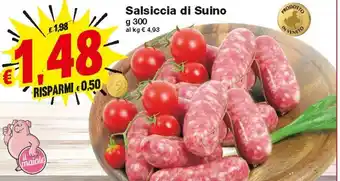 Prix Quality Salsiccia Di Suino 300 g offerta