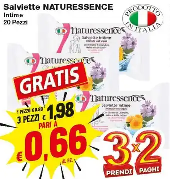 Prix Quality Salviette Naturessence 20 Pezzi offerta