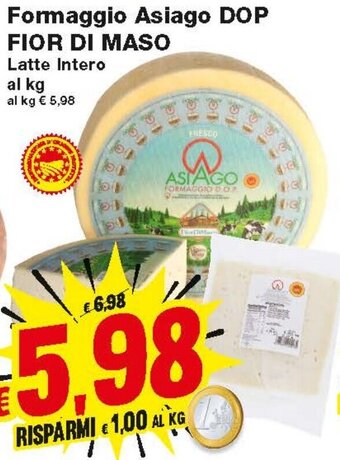 Prix Quality Formaggio Asiago DOP Fior Di Maso offerta