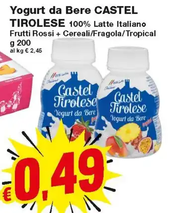 Prix Quality Yogurt Da bere Castel Tirolese 200 g offerta
