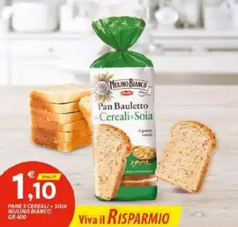 Vivo Supermercati Mulino Bianco Pane 5 Cereali + Soia 400 gr offerta