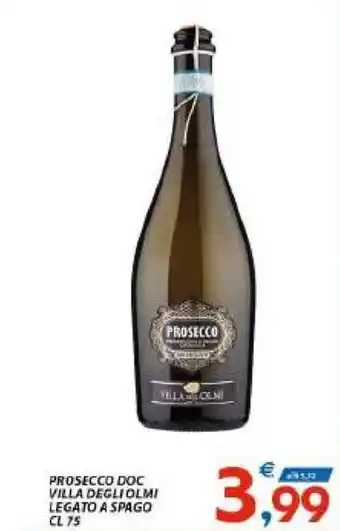 Vivo Supermercati Prosecco Doc Villa Degliolmi Legato a Spago 75 cl offerta