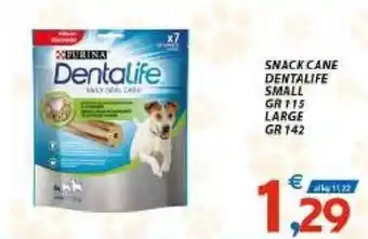 Vivo Supermercati Purina Dentalife Snack Cane Small gr 115 Large gr 142 offerta
