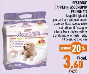 Bestbone Tappetini Assorbipiú Profumati 10 pezzi, 60 x 60 cm