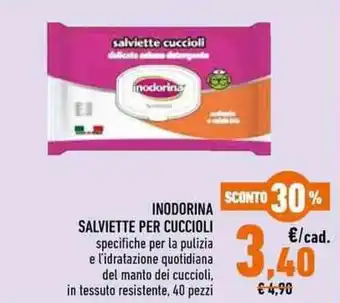 Inodorina Salviette per Cuccioli 40 pezzi