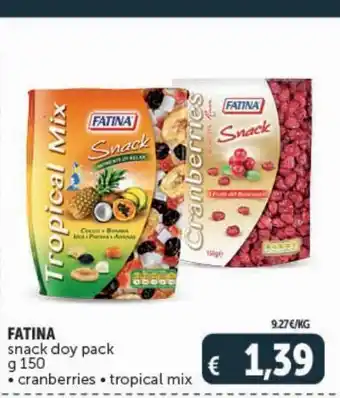 Deco Supermercati Snacks fatina doy pacj g 150 cranberries, tropical mix offerta
