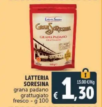 Deco Supermercati Grana padano grattugiato fresco g 100 offerta