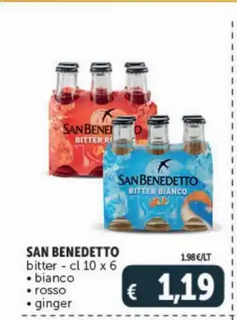 Deco Supermercati Bitter san benedetto cl 10x6 bianco, rosso, ginger offerta