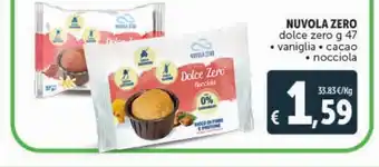 Deco Supermercati Nuvola zero dolce zero g 47 vaniglia, cacao, nocciola offerta