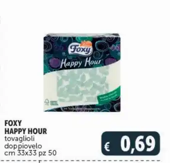 Tovaglioli foxy happy hour doppiovelo pz 50