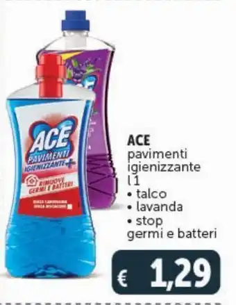 Deco Supermercati Ace pavimenti igienizzante l 1 talco, lavanda, stop germi e batteri offerta