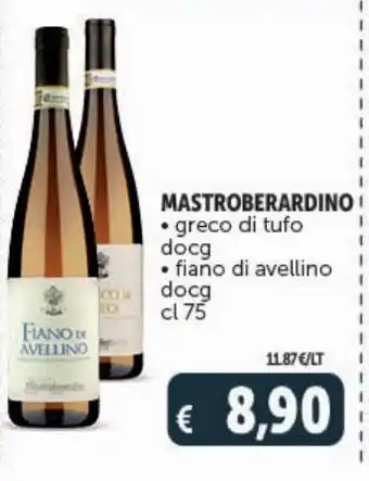 Deco Supermercati Mastroberardino freco di tufo docg, fiano di avellino docg cl 75 offerta