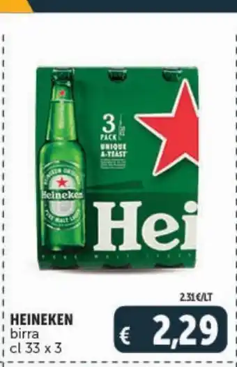 Deco Supermercati Birra heineken cl 33x3 offerta