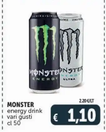Deco Supermercati Energy drink monster vari gusti cl 50 offerta