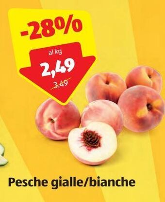 ALDI Pesche gialle/bianche offerta
