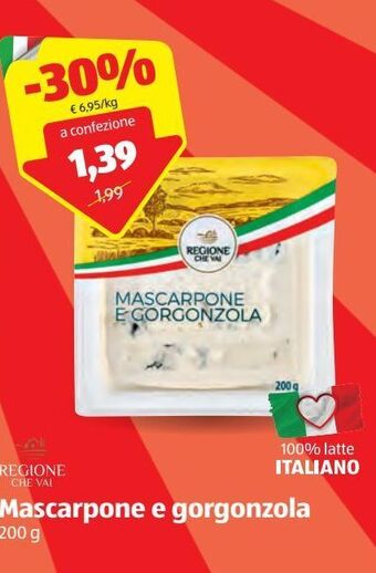 ALDI Mascarpone e gorgonzola offerta