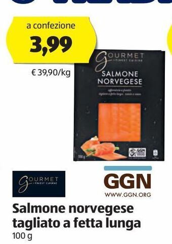 ALDI Salmone norvegese tagliato a fetta lunga offerta