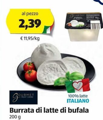 ALDI Burrata di latte di bufala offerta