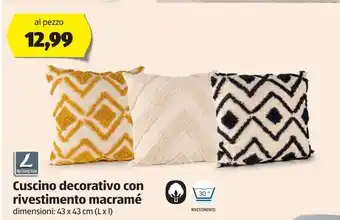 ALDI Cuscino decorativo con rivestimento macramè offerta