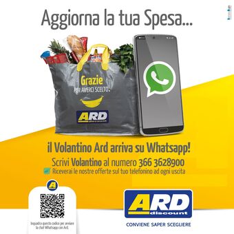 Il volantino ard discount arriva su whatsapp, fai click e scopri come