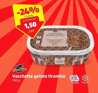 ALDI Vaschetta di gelato tiramisù offerta