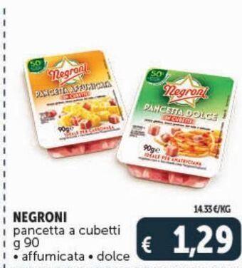 Deco Superstore Negroni pancetta a cubetti offerta