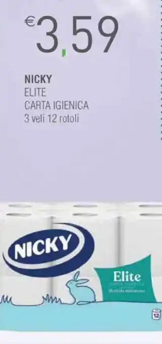 Shun Fa Nicky Elite Carta Igienica 3 veli 12 rotoli offerta