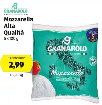 ALDI Mozzarella Alta Qualità 5x100g offerta