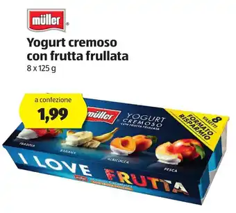 ALDI Yogurt Cremoso Con Frutta Frullata 8x125g offerta