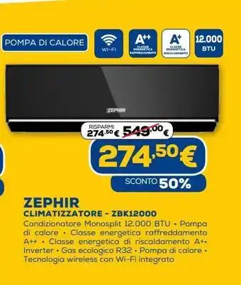 Euronics Zephir cliimatizzatore offerta
