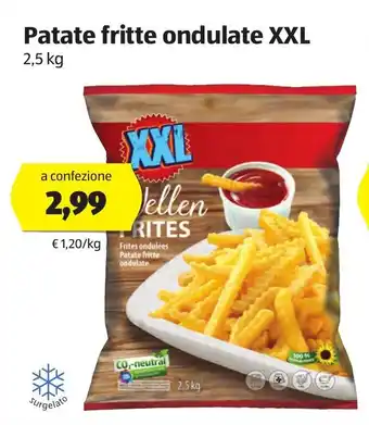 ALDI Patate Fritte Ondulate XXL 2,5kg offerta
