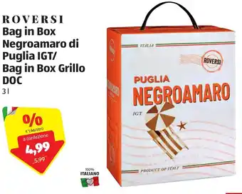 ALDI Roversi Negroamaro 3L offerta