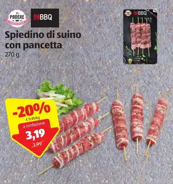 ALDI Spiedino Di Suino Con Pancetta 270g offerta