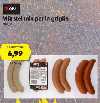 ALDI Würstel Mix Per La Griglia 900g offerta